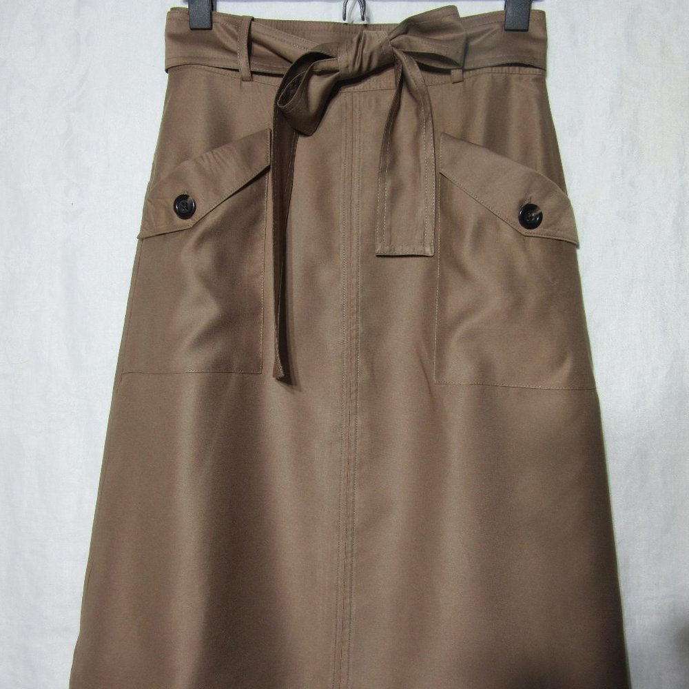 Ann Taylor A-Line Skirt NWT Taupe Knee Length